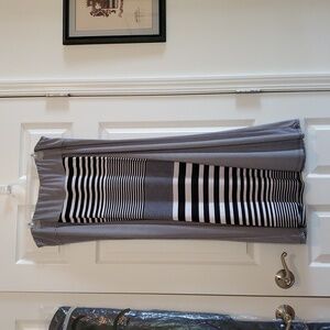 Spring Cato🌻 Black and White Striped Maxi Skirt 18/20W